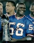 LAWRENCE TAYLOR NEW YORK GIANTS STAR HAND SIGNED 8X10 BAS COA BL69907