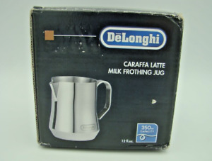 DeLonghi Caraffa Latte Milk Frothing Jug 12oz Stainless 350 ml Made In Italy