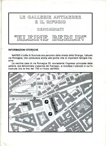 mx04 - TRIESTE - "KLEINE BERLIN" Le gallerie antiaeree e il rifugio - opuscolo - Imagen 1 de 1