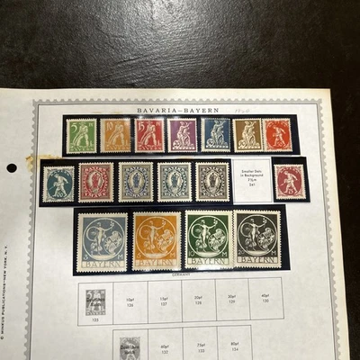 Germany Bavaria Bayern Collection 1920 Scott 228-245 x241 MNH 17 Different - Image 1 of 4