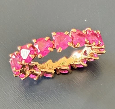 Dodo Pomellato Anello Fede Eternelle Oro Rosa Zaffiri Sintetici Cuore Rara Origi Foto 1 de 4