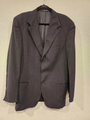 Blazer Emporio Armani Hombre 46R 48R 2XL Rayas Negro Gris Hecho en Italia Foto 1 de 4