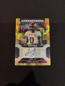 Panini Prizm Draft 2023 #SS-JJO Jack Jones Sensational Signatures Gold Ice Auto - Imagen 1 de 2
