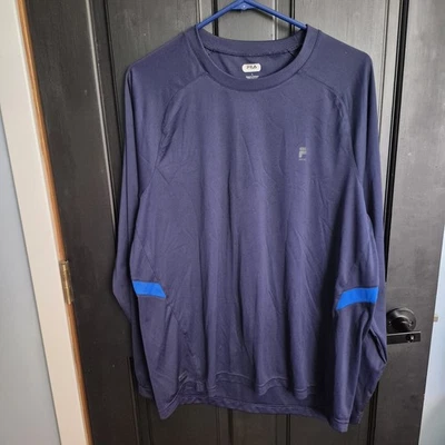 FILA Sport Men's Long-Sleeve Navy Blue Polyester Athletic Shirt - Image 1 of 4