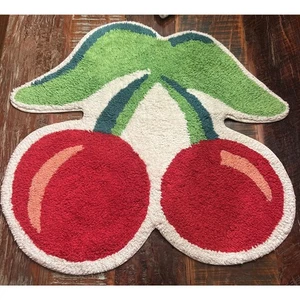 Set Of 2 Cherry Cherries Rugs Room 2 Room 28”x30” - Picture 1 of 10