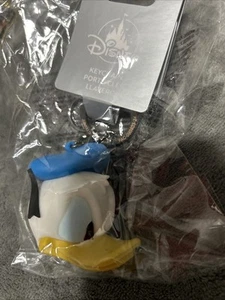 NEW Walt Disney Parks Donald Duck Angry Face Head Flair Keychain Bag Charm Wdw - Picture 1 of 1