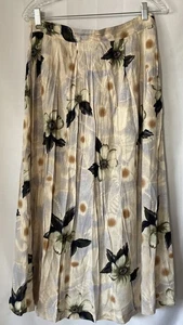Sag Harbor Maxi Skirt Womens Floral Multicolor Elastic Waist 100%Rayon Size LG - Picture 1 of 7