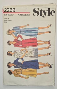 Style 2269 Women's Dress Size 16 UNCUT Paper Sewing Pattern - Picture 1 of 3