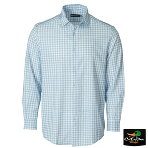 NEW BANDED GEAR CASUAL THE HUSTLE PERFORMANCE DRESS SHIRT - LIGHT BLUE CHECK - Picture 1 of 2