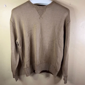 Cooper Jones Men's Beige Knit Pullover Sweater Size Medium Crew Neck Outdoor - Picture 1 of 5