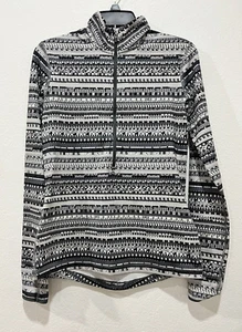 Maglione pullover Nike Pro donna nero e grigio 1/2 zip manica lunga media - Foto 1 di 11