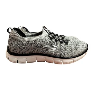 Skechers Sneakers Womens 8 Black White Flex Appeal 2.0 High Energy Walking Shoes - Picture 1 of 12