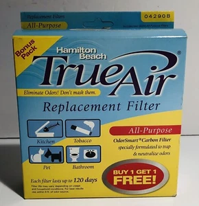 Hamilton Beach True Air Tobacco & Pet Odors Replacement Filters 04290B 2 Pack - Picture 1 of 8