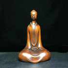 4.7inch Collect China Boxwood Wood Hand Carved Buddha Buddhism Statue Ornament