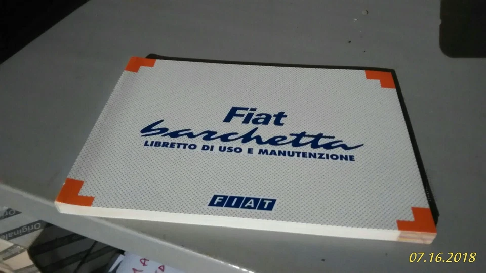 Libretto Uso Manutenzione Fiat Barchetta Nuovo - Immagine 1 di 1
