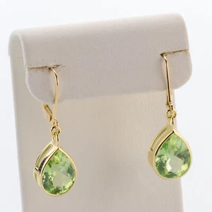 14k earrings with peridot - Picture 1 of 7
