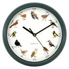 Singing Bird Wall Clock Cuckoo Hanging Talking Chiming Clock 12 Bird Species