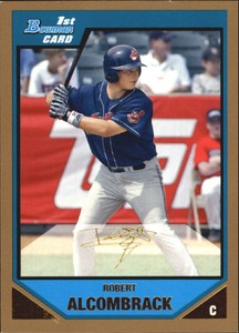 2007 Bowman Prospects Gold Indians Baseball Card #BP4 Robert Alcombrack