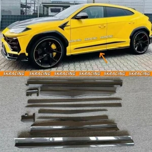 FITS FOR LAMBORGHINI URUS CARBON FIBER SIDE SKIRT SIDESKIRTS LIP COVER BODYKITS - Picture 1 of 14