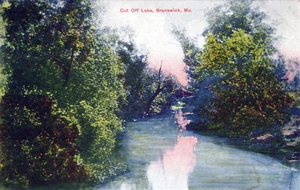 Cut Off Lake Brunswick MO Postcard 3.5"x5.5" Posted 1914 - Picture 1 of 2