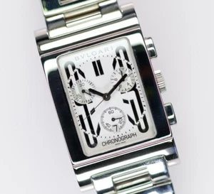 Bulgari Uhr Rettangolo RTC49S Chronograph Edelstahl Silber 47x29mm Unisex - Bild 1 von 11