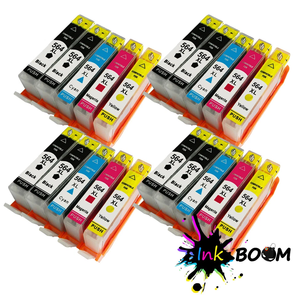 4SET4BK Ink Cartridge replace for HP 564XL Photosmart C6380 6510 5510 5515 5524 - Image 1 of 1