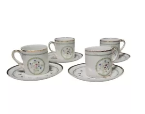 Juego de 8 piezas de tazas y platillos de 4,5"" I.GODINGER ""PETIT FLEURS"" DEMITASSE - Imagen 1 de 9