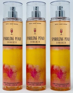 SPARKLING PEACH SANGRIA BATH & BODY WORKS LOT OF 3  BODY MIST SPRAYS SET - Picture 1 of 1