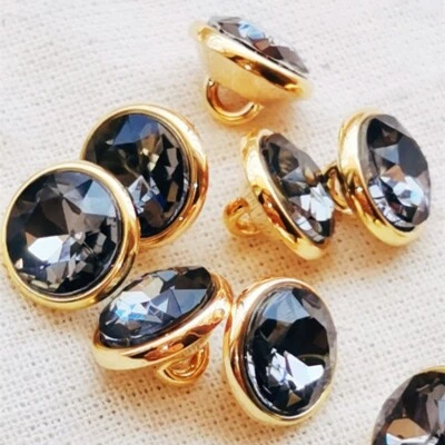 20Pcs 10mm Crystal Rhinestone Buttons with Shank for Sewing Shirt DIY Craft - Image 1 of 4