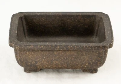 Fine Gutonni Zisha Cactus & Succulent Mame Bonsai Pot 4.75"x 3.75"x 1.75" + Mesh - Image 1 of 4
