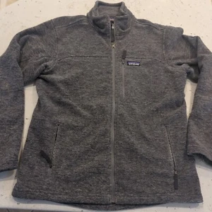 Patagonia Synchilla Fleece Full Zip Jacket Mens Medium Gray Logo - Picture 1 of 11