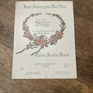 Just Awearyin' For You BLATTNOTEN - CARRIE BOND - AUS SIEBEN SONGS - 1938 - Bild 1 von 7
