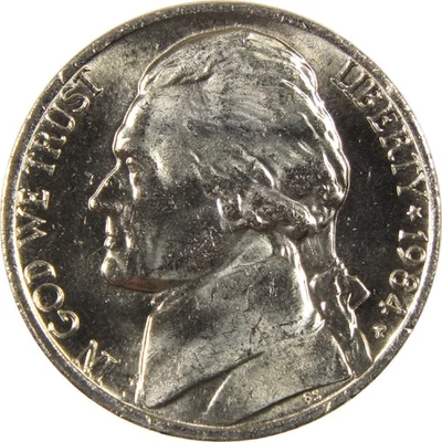 1984 P Jefferson Nickel Uncirculated 5c Coin - Image 1 of 4