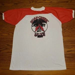 Vintage 1970s Soap Creek Saloon Austin Texas Ringer Tshir XL Yosemite Sam Shirt - Picture 1 of 22