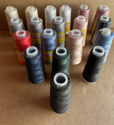 Beechwood Ltd Overlock Thread 3,000 yd ea Lot of 13, New Sealed/6 Used - Image 1 of 4