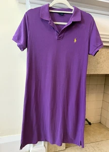 Ralph Lauren Sport Polo Dress Size L Purple EUC 100% Cotton  - Picture 1 of 8