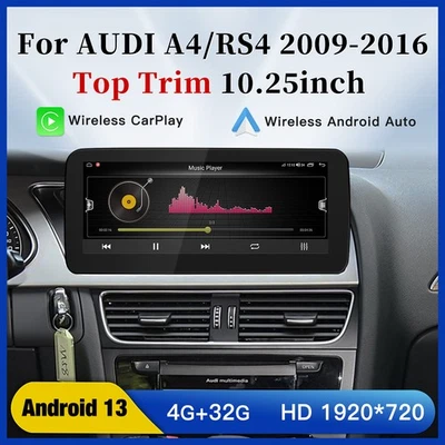 Navegación GPS estéreo Android CarPlay de 10,25" para Audi A4 RS4 High 2009-2016 Foto 1 de 4