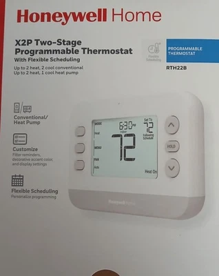Honeywell Home X2P Two-Stage Programmable Thermostat Model RTH22B NEW - Image 1 of 2