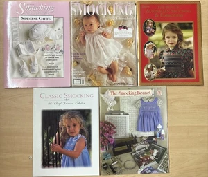 Lot of 3 Australian Smocking & Embroidery Magazine + 2 Bonus Smocking Magazines - Imagen 1 de 24
