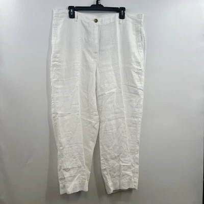 J. Jill love linen white wide leg crop pants size XL Tall NWT 100% linen - Image 1 of 4