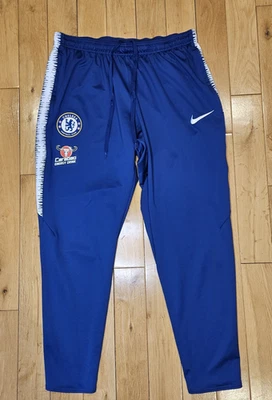 Adidas CHELSEA FC FOOTBALL CLUB Squad Track Pants Fitted Men's XL Soccer Team - Image 1 of 4