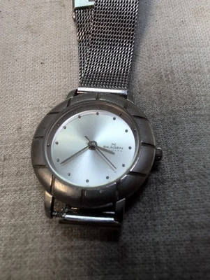 Women Skagen Denmark Watch Freja 3BSSSS Steel Case Mesh Band Silver Tone - image 1 of 4