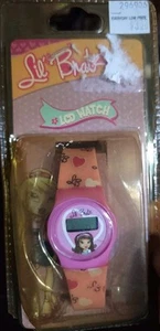 Lil'Bratz LCD Watch Pink Band w LB Sealed Pkg/Yellow on Pkg No Affect 2 Watch - Picture 1 of 5