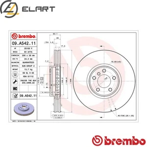 2x BRAKE DISC 09.A542.11 FOR BMW X5E53 N62B48A 4.8L N62B44A 4.4L M62B46 4.6L - Picture 1 of 9