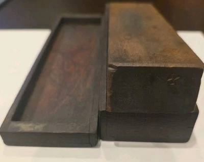 VTG Norton Washita Or Hindostan Oilstone In Wooden Box Sharpening Stone 8"x2" - Image 1 of 4