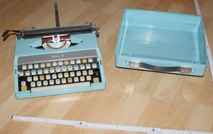 reise schreib maschine koffer ROYAL 200 mint blau alt top vintage büro deko unre - Picture 1 of 24
