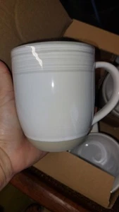 4 Ellen Degeneres Royal Doulton Brushed Glaze Off White Coffee Mugs Set of 4 - Picture 1 of 6