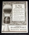 1923 OLD MAGAZINE PRINT AD, ALBRIGHT RUBBERSET SHAVING BRUSH, FOR MEN CHRISTMAS!