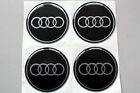 Universal Audi Sticker Logo 50Mm Set Per Coprimozzo Coprimozzo Ruota In...