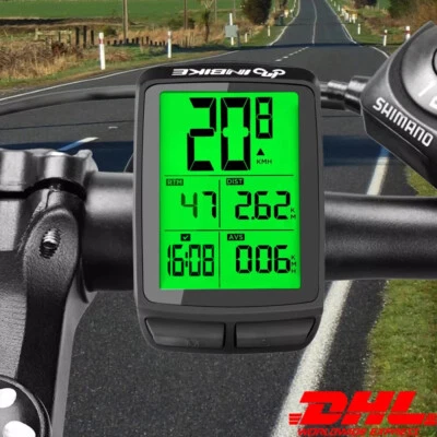Fahrrad Tachometer Kabellos Funk Fahrradcomputer Radfahren Kilometerzähler - Bild 1 von 4